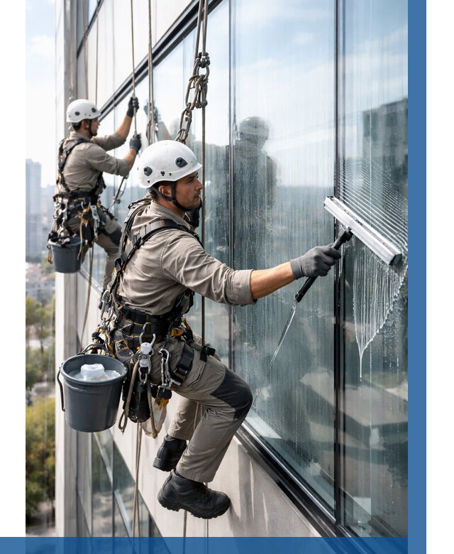 Мойка окон альпинистами в Миассе от 4577 р. | ВЫСОТНИК-Мсс