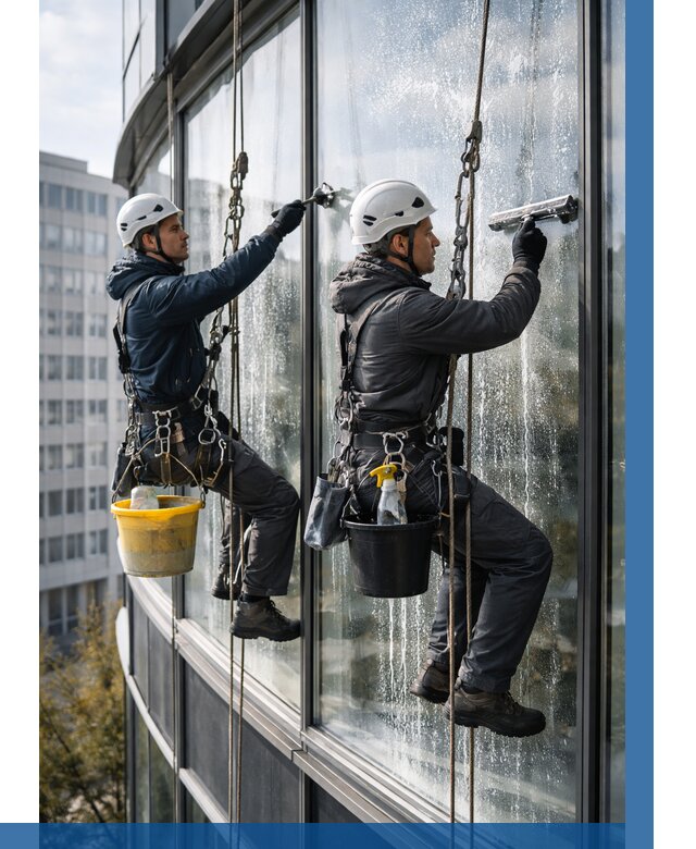 Мойка панорамных окон в Миассе от 356 р. заказать у ВЫСОТНИК-Мсс