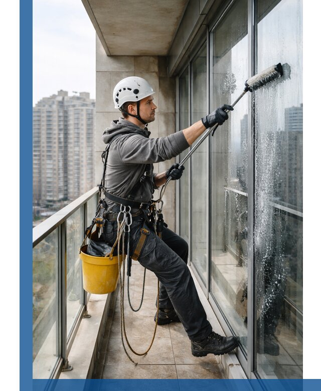 Профессиональная мойка балконного остекления в Миассе