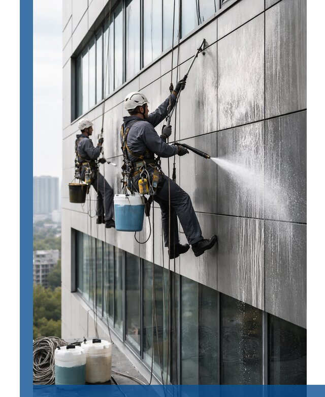 Профессиональная мойка вентилируемых фасадов в Миассе