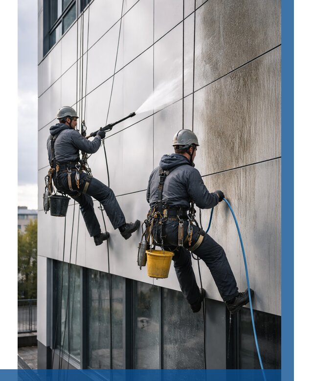 Мойка фасада из композита в Миассе по цене от 305 р. | ВЫСОТНИК-Мсс