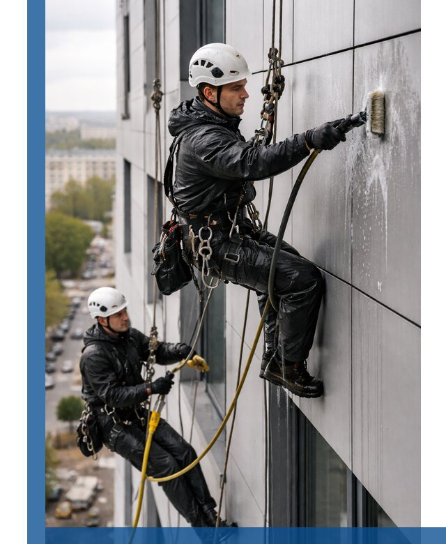 Профессиональная мойка фасада из композита в Миассе