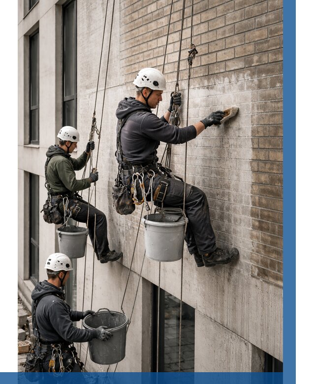 Удаление высолов с фасада в Миассе от 254 р. | ВЫСОТНИК-Мсс