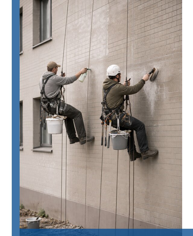 Удаление высолов с фасада зданий в Миассе без повреждений и следов