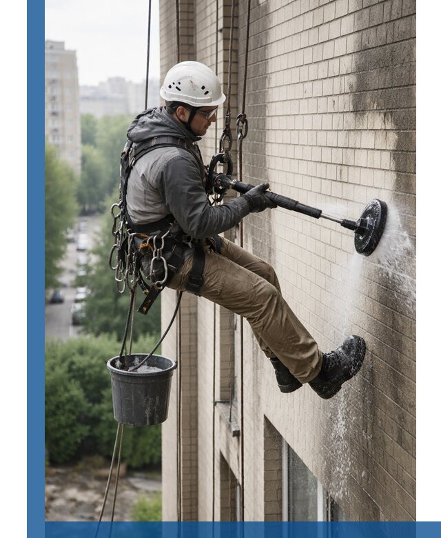 Очистка фасада от копоти в Миассе профессионально и безопасно