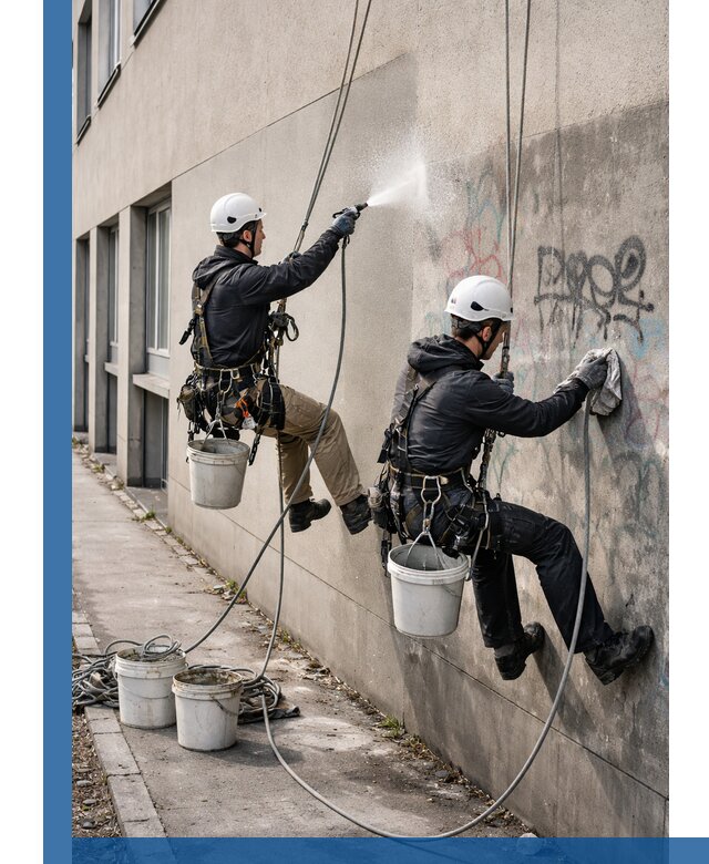 Антиграффити покрытие фасада с защитой от надписей в Миассе