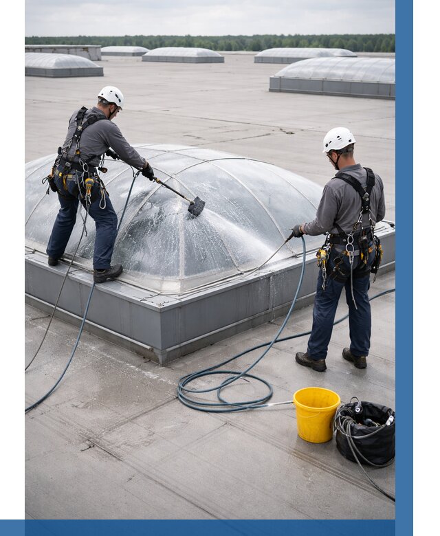 Мойка зенитных фонарей в Миассе, заказать от 4577 р. | ВЫСОТНИК-Мсс