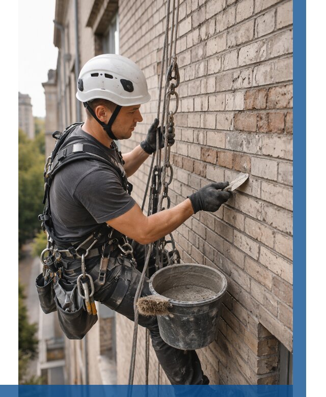 Ремонт кирпичной кладки фасада в Миассе от 1831 р. | ВЫСОТНИК-Мсс