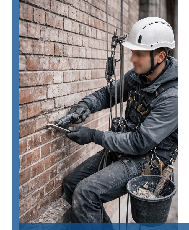 Расшивка кирпичных швов фасадов и стен, ремонт в Миассе