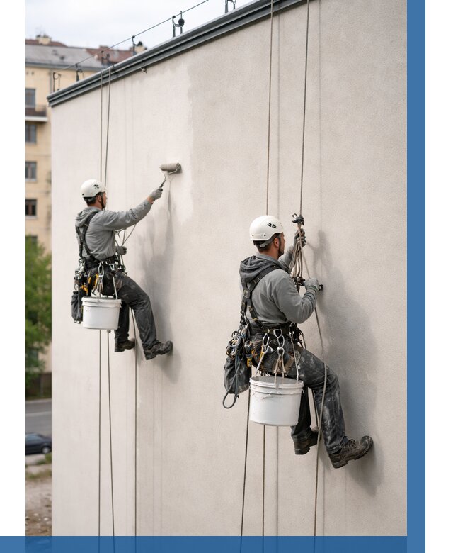 Покраска оштукатуренного фасада в Миассе от 325 р. | ВЫСОТНИК-Мсс