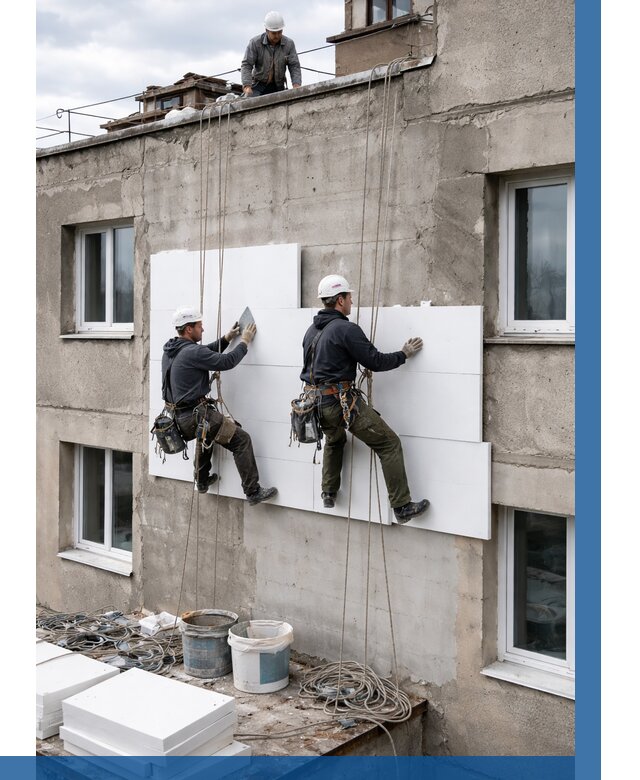 Утепление фасада пенополистиролом в Миассе от 1831 р. | ВЫСОТНИК-Мсс