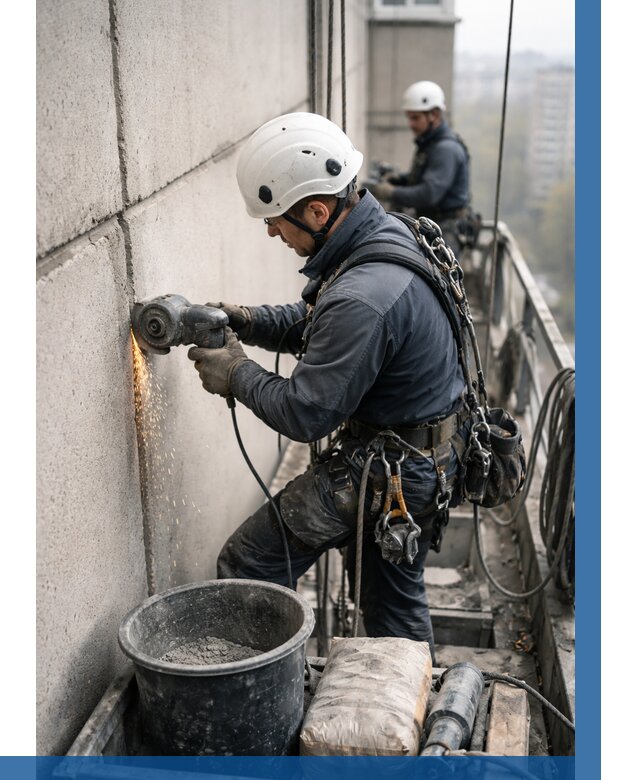 Штробление межпанельных швов в Миассе от 1220 р. | ВЫСОТНИК-Мсс