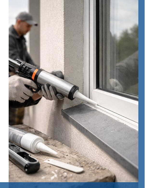 Герметизация монтажных швов окон в Миассе от 661 р. | ВЫСОТНИК-Мсс
