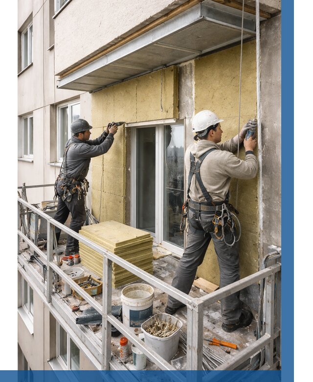 Утепление балкона снаружи в Миассе от 1627 р. под ключ ВЫСОТНИК-Мсс