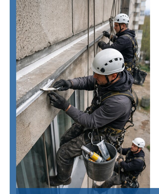 Герметизация примыкания балкона в Миассе под ключ с гарантией