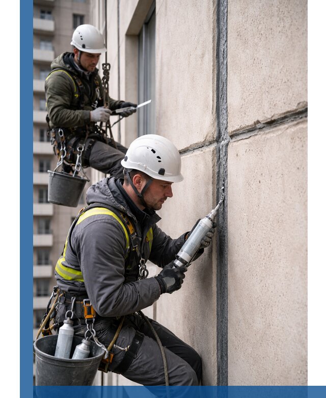 Герметизация деформационных швов фасада в Миассе качественно