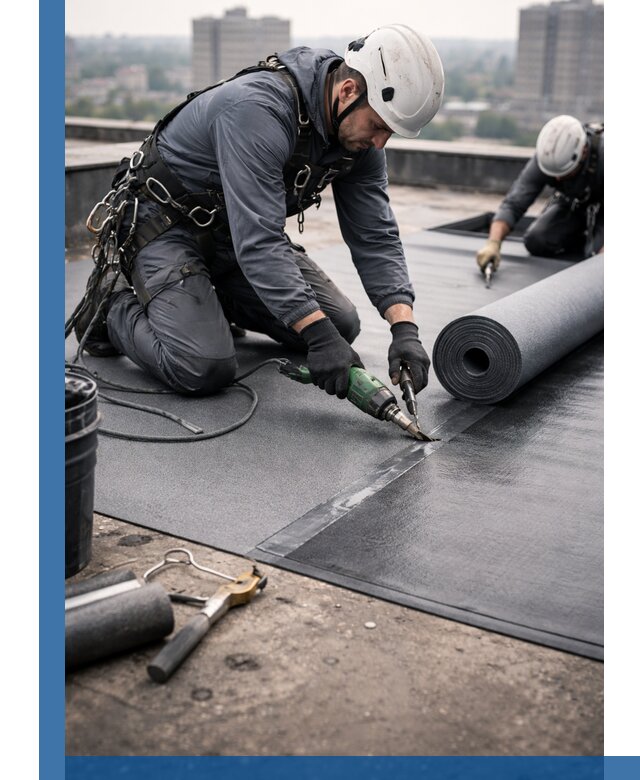 Ремонт мягкой кровли в Миассе с выездом промальпинистов