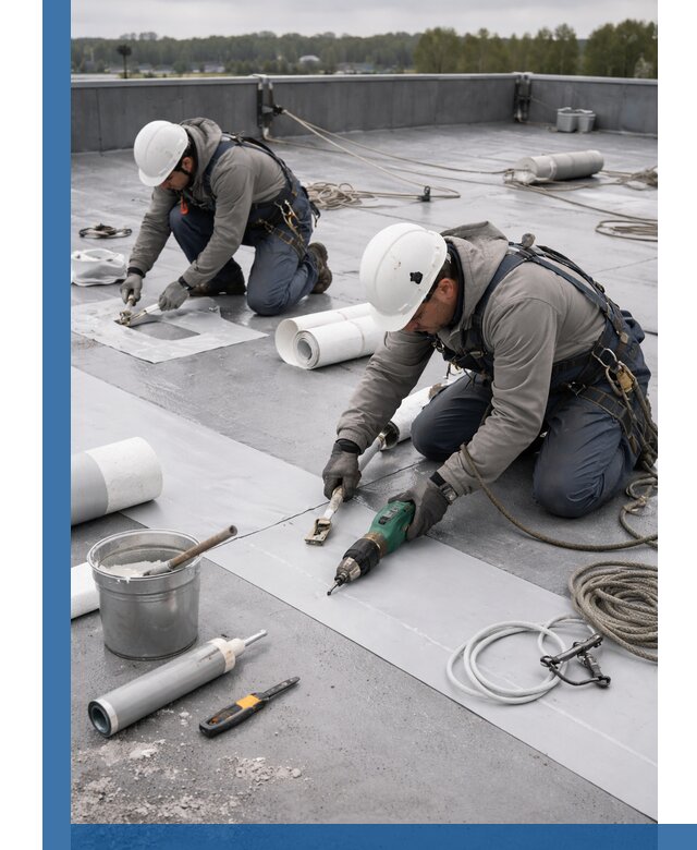 Ремонт мембранной кровли в Миассе качественно и с гарантией