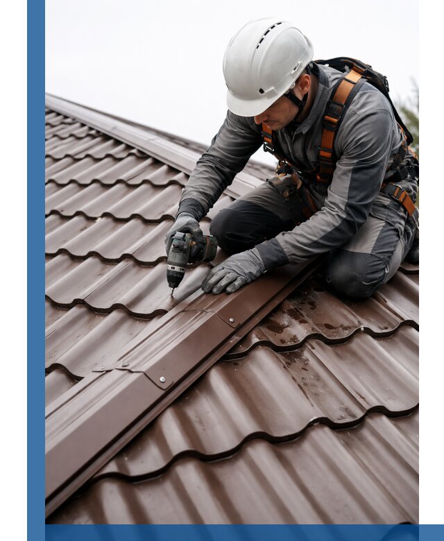 Ремонт металлочерепицы на крыше в Миассе профессионально