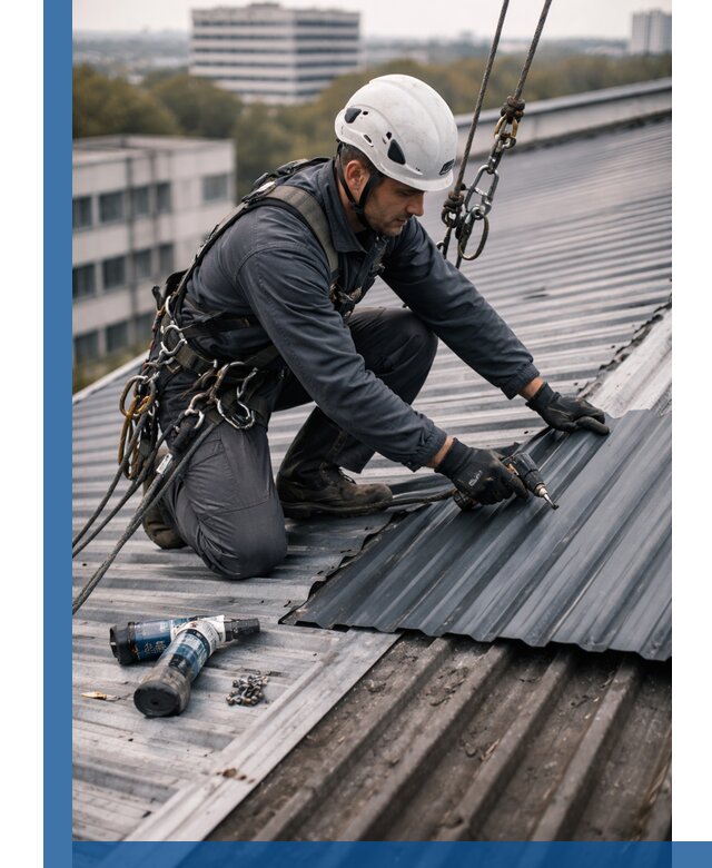 Ремонт профнастила на кровле в Миассе, работы под ключ