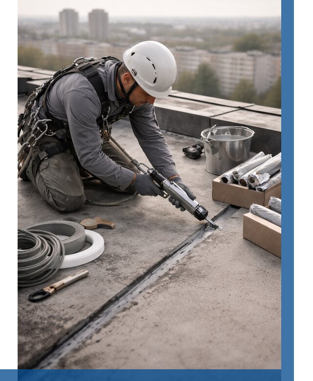 Герметизация швов кровли в Миассе от 458 р./м2 | ВЫСОТНИК-Мсс