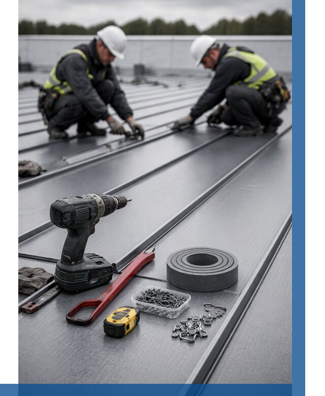 Монтаж фальцевой кровли в Миассе от 1831 р. | ВЫСОТНИК-Мсс