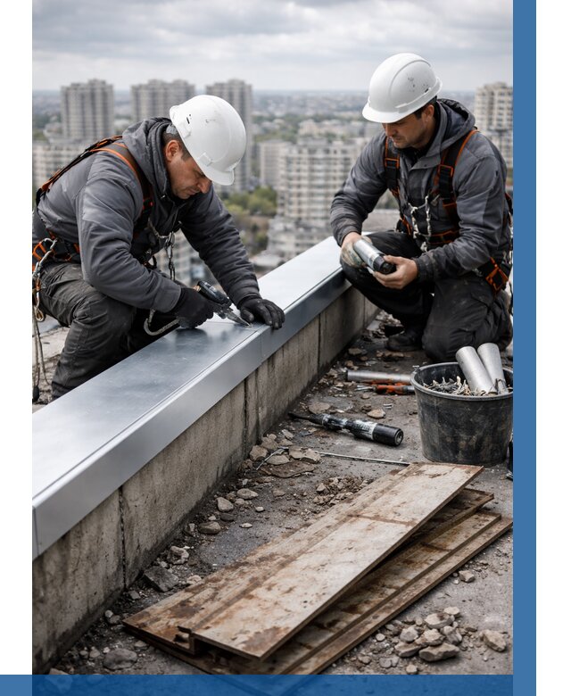 Замена парапетных крышек под ключ в Миассе от 1220 р. | ВЫСОТНИК-Мсс