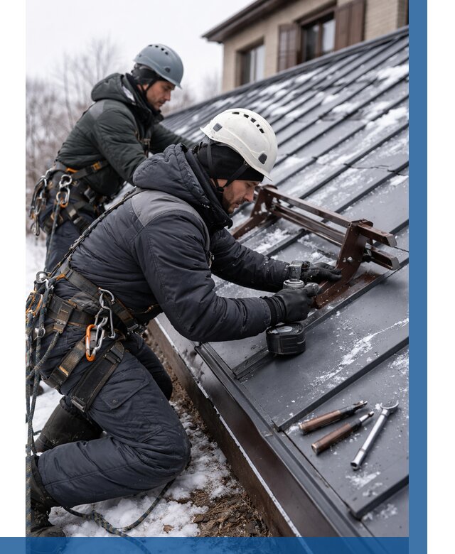 Монтаж снегозадержателей в Миассе от 458 р. | ВЫСОТНИК-Мсс