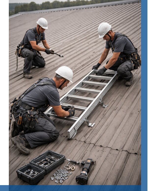 Монтаж кровельной лестницы в Миассе от 4577 р. | ВЫСОТНИК-Мсс