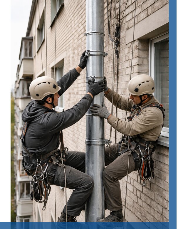 Замена водосточных труб в Миассе от 6611 р. | ВЫСОТНИК-Мсс