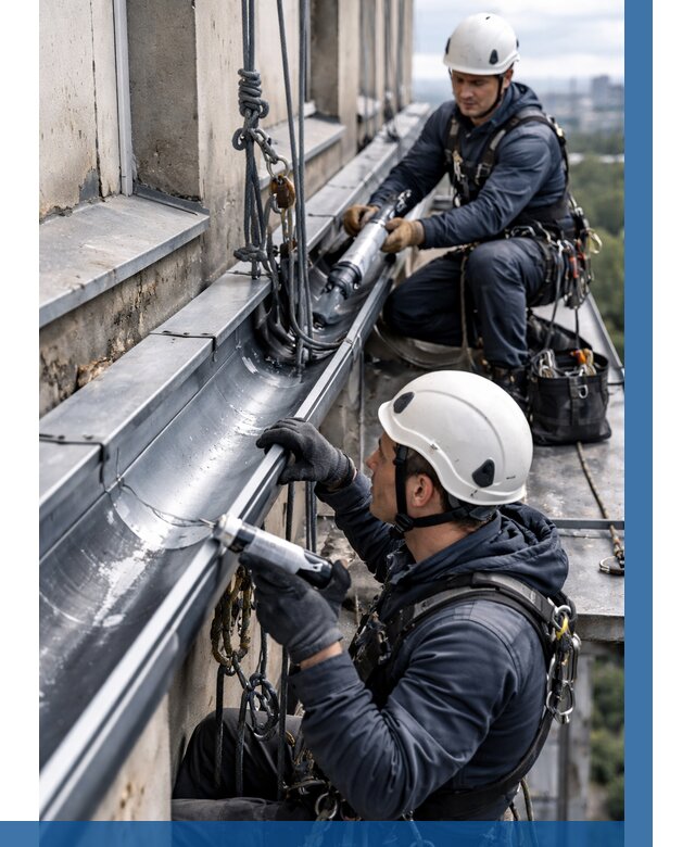 Ремонт водосточных желобов в Миассе от 6611 р. | ВЫСОТНИК-Мсс