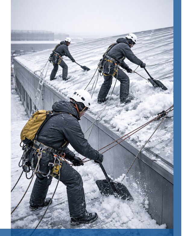 Очистка навесов от снега в Миассе от 4577 р. | ВЫСОТНИК-Мсс