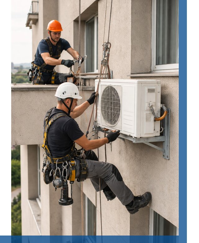 Монтаж внешнего блока кондиционера в Миассе от 6611 р. | ВЫСОТНИК-Мсс