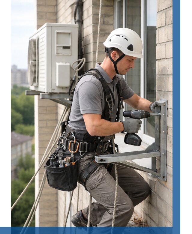 Установка кронштейнов кондиционера в Миассе от 3560 р. | ВЫСОТНИК-Мсс