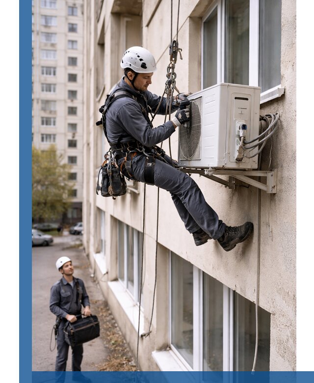 Демонтаж внешнего блока кондиционера в Миассе профессионально