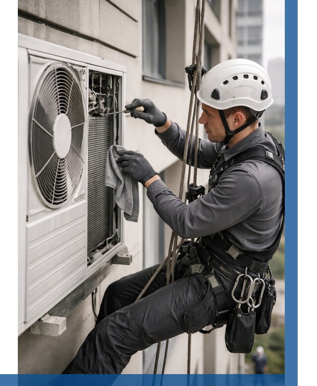 Обслуживание внешнего блока кондиционера в Миассе от 2746 р.ВЫСОТНИК-Мсс