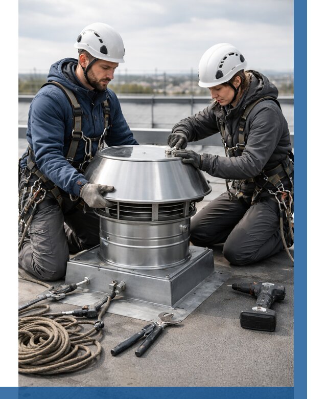 Установка дефлекторов на кровле в Миассе от 4577 р. | ВЫСОТНИК-Мсс