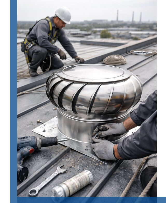 Установка дефлекторов на кровле в Миассе профессионально