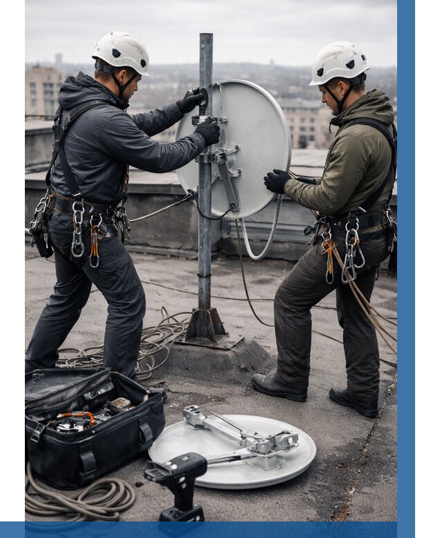 Демонтаж антенн на крыше в Миассе от 4577 р. | ВЫСОТНИК-Мсс