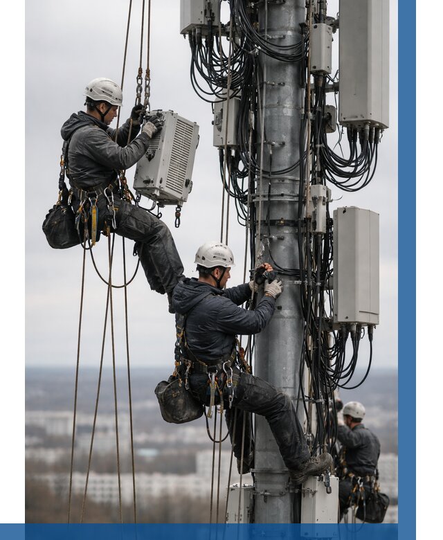 Монтаж оборудования связи на мачте в Миассе от 7628 р. | ВЫСОТНИК-Мсс