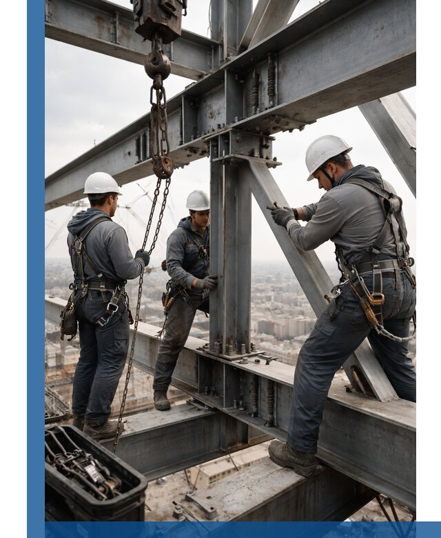 Профессиональный монтаж металлоконструкций на высоте в Миассе