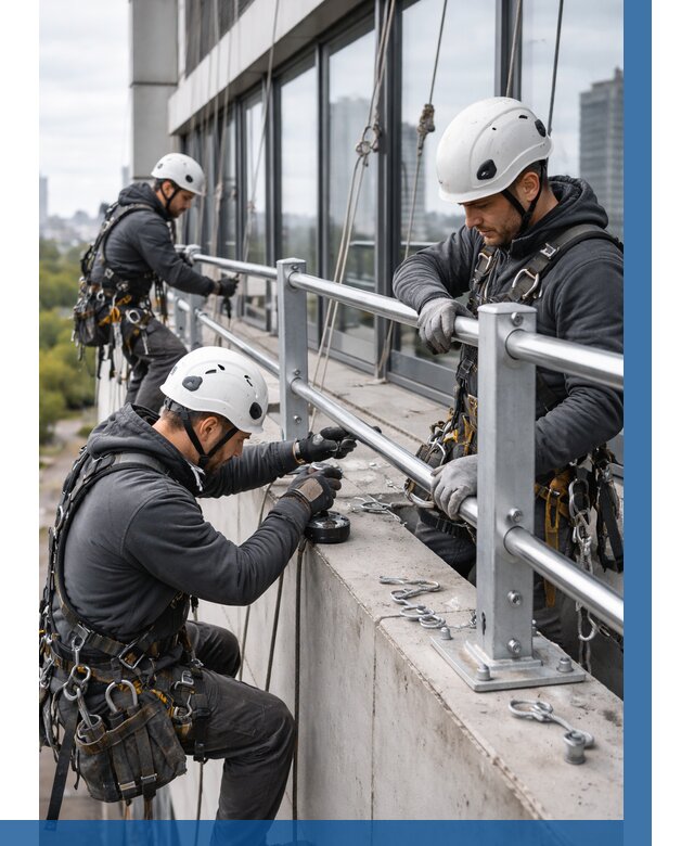 Монтаж ограждений на высоте в Миассе, от 1220 р. | ВЫСОТНИК-Мсс
