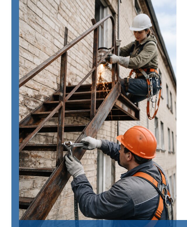 Ремонт и восстановление пожарных лестниц с выездом в Миассе