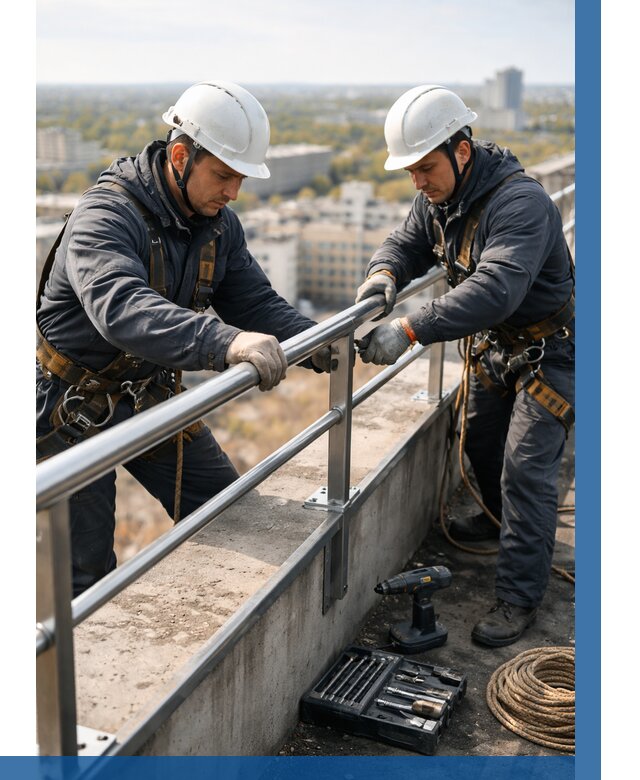 Монтаж перил на высоте в Миассе от 2543 р. | ВЫСОТНИК-Мсс