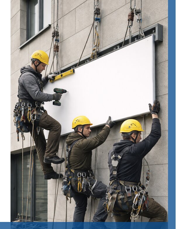 Монтаж рекламной вывески в Миассе от 8136 р. | ВЫСОТНИК-Мсс