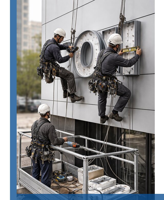 Профессиональный монтаж световых букв в Миассе под ключ