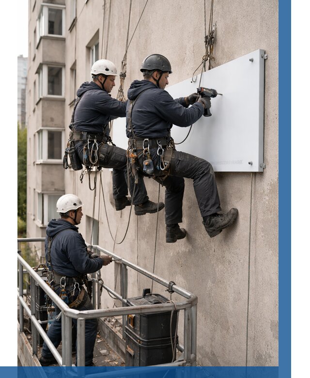 Монтаж табличек и указателей в Миассе от 3560 р. | ВЫСОТНИК-Мсс