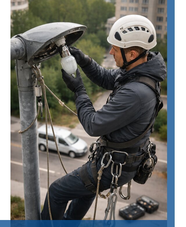 Замена ламп на высоте в Миассе от 2543 р. | ВЫСОТНИК-Мсс