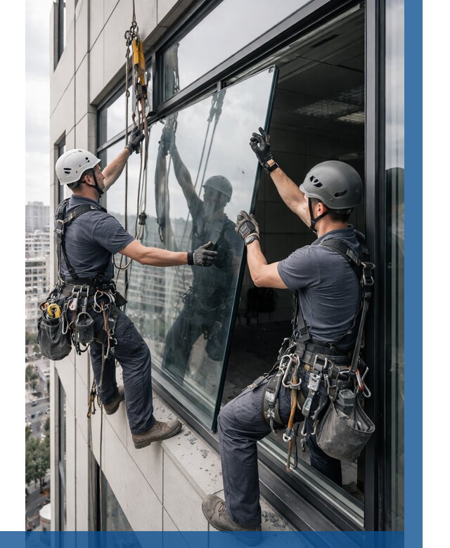 Замена стеклопакетов на высоте в Миассе от 5594 р. | ВЫСОТНИК-Мсс