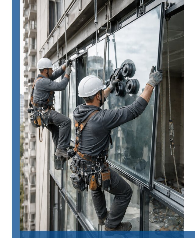 Витражное остекление фасадов и лоджий в Миассе под ключ